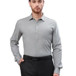 Park Avenue Green Slim Fit Shirt-image-62