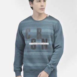 Crimsoune Club Green Regular Fit Printed Sweatshirt-image-84