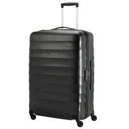 American Tourister Barcelona Gunmetal Textured Hard Medium Trolley Bag - 48 cm-45