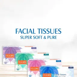 TULIPS Set Of 4 Facial Tissues 100 Pulls Each image 2