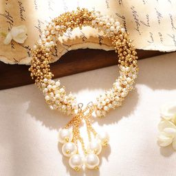 Rubans Women Gold-Plated Kada Bracelet-29