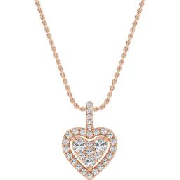 SHINE ETERNAL Lab Grown Diamond 18k (750) Rose Gold Pendant for Women-image-36