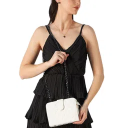 MINI WESST Textured Structured Sling Bag with Quilted image 1
