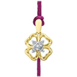 Sri Jagdamba Pearls 92.5 Sterling Silver & Diamond Rakhi cum Pendant-image-3