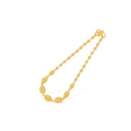 BHIMA 22K BIS Hallmark 916 Purity Yellow Gold Oval Ball Bracelet-image-48
