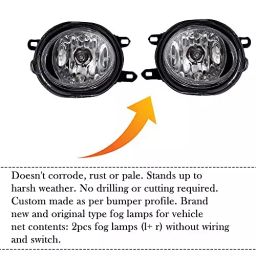 Auto Pearl Fog Lamp Lights With Wiring kit & Switch Compatible For Tata Indica Old (Without Plastic Sash Cover) image 3