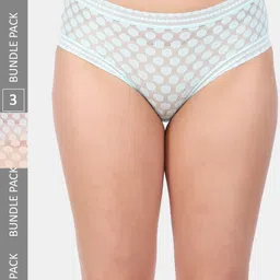 Amour Secret Women Pack Of 3 Self-Design Mid Rise Anti-Bacterial Hipster Briefs-image-88