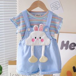 INCLUD Girls Straight Leg Dungarees T-Shirt-picture-49