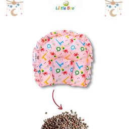 Little Boo Rai Mustard Seed Head Shaping Pillow for Newborn Baby Neck Support - Pink-27