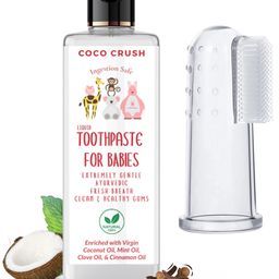 Coco Crush Ayurvedic Liquid Toothpaste & Finger Toothbrush Combo for Babies, Extremely Gentle & Safe, 100% Natural - 50 ml-51