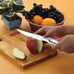 HAZEL Stainless Steel Laser Knife for Kitchen, Kitchen Knife with Handle, Silver-15