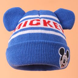 Babyhug Woollen Cap with Mickey Mouse Design Blue - Diameter 12.5 cm-10
