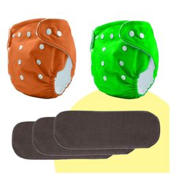 The Cheeky Kidzz 2 Baby Reusable Cloth Diaper Adjustable Diaper Nappies & 3 Bamboo Microfiber Inserts (OG)-24