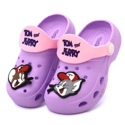 Svaar Tom & Jerry Featuring Characters Applique Detailed Perforated Clogs - Lavender-image-14