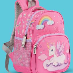 VISMIINTREND Preschool School Bag for Baby Kids, Small Cute Bags for Girls/Boys - Pink Height 13 Inch-picture-25