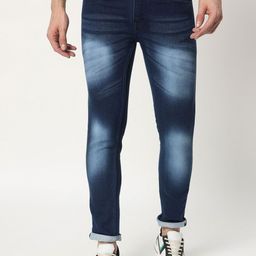 ANGERHOOD Men Relaxed Fit Mid-Rise Mildly Distressed Light Fade Jeans-image-59