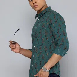Indian Terrain Chiseled Skinny Fit Floral Printed Casual Shirt-image-87