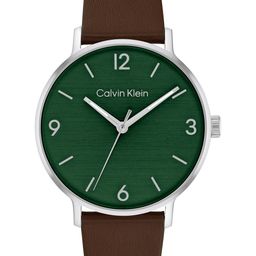 Calvin Klein Men Modern Leather Analogue Watch 25200435-Green-11