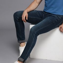 Louis Philippe Jeans Men Blue Albert Super Slim Fit Low-Rise Light Fade Stretchable Jeans-image-69