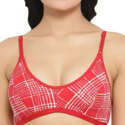 Clovia Red Non Wired Non Padded T-Shirt Bra-picture-14