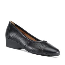 Bata Women's Danza Black Wedge Pumps-image-82