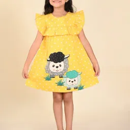 LilPicks Kids Yellow Printed Dress-picture-27