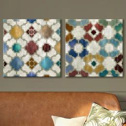 Art Street Mandala Chakra Printed Multicolor Cotton Canvas Wall Art - Set Of 2-image-56