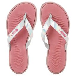 Puma Women's Silvia Silver Flip Flops-picture-5