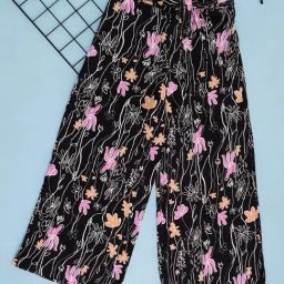 Pantaloons Junior Girls Jet Black Printed Pants-image-98