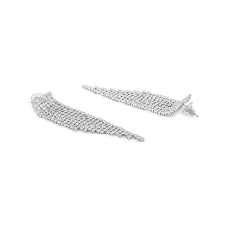 Zaveri Pearls Silver Austrian Diamonds Party Bling Earring-ZPFK16621 image 5
