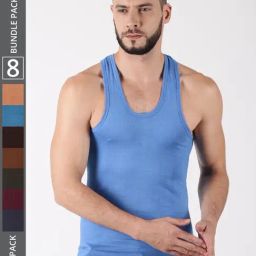 Dollar Lehar Assorted Cotton Regular Fit Vest - Pack Of 8-picture-21