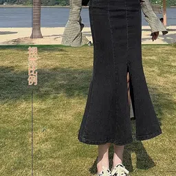 StyleCast A-Line Pure Cotton Maxi Skirt-image-67