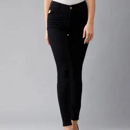 DOLCE CRUDO Black High Rise Jeans-image-44