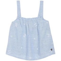 Blue Giraffe Kids Sky Blue Cotton Printed Top-picture-0
