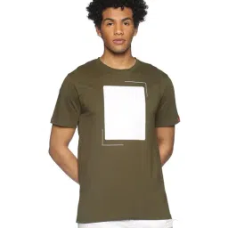 UrGear Dark Olive Cotton Printed T-Shirt-picture-7