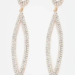 Sohi Gold Plated Party Designer Stone Dangler Earrings-image-73