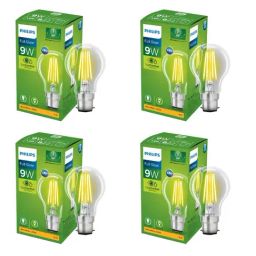Philips Full Glow 9 Watt B22 Clear LED Bulb - Pack of 4 (Warm White)-image-60