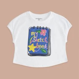 Pantaloons Junior White Cotton Printed T-Shirt-image-24