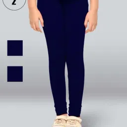 Lyra Kids Navy Skinny Fit Leggings (Pack of 2)-picture-36