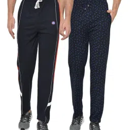 Vimal Jonney Navy Regular Fit Trackpants - Pack of 2-image-55