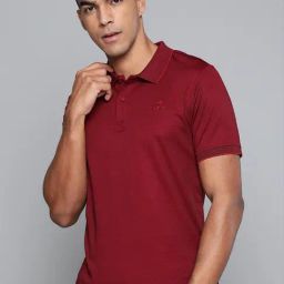 ALCIS Maroon Short Sleeves Polo T-Shirt-image-0