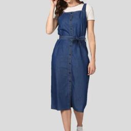 StyleStone Blue Regular Fit Shift Dress-image-99