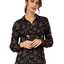 The Souled Store Black Printed Shirt-image-42