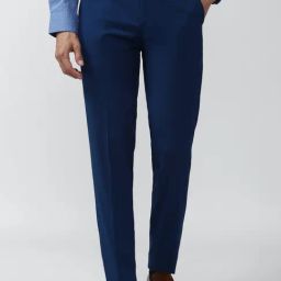 Peter England Elite Navy Slim Fit Trousers-picture-3