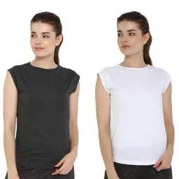 Appulse White & Charcoal Cotton T-Shirt - Pack of 2-image-73