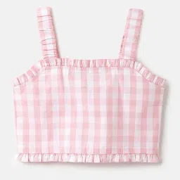 United Colors of Benetton Kids Pink Checks Top-picture-3
