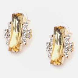 Sohi Gold Plated Party American Diamond Stud Earrings-35