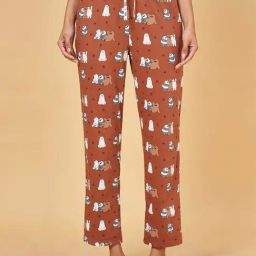 Dreamz by Pantaloons Brown Cotton Printed Pyjamas-image-60