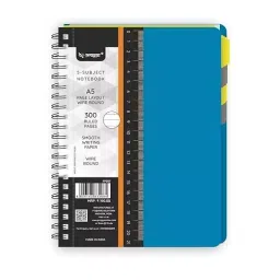 Pragya Pro B5 Subject Notebook 58/60 GSM 300 Pages with Plastic Cover 14.5x21 cm (Pack of 4)-1