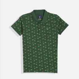 Allen Solly Boys Green Printed T-shirt-image-87